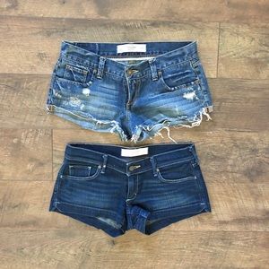 LOT OF 2: ABERCROMBIE & FITCH Denim/Jean Shorts